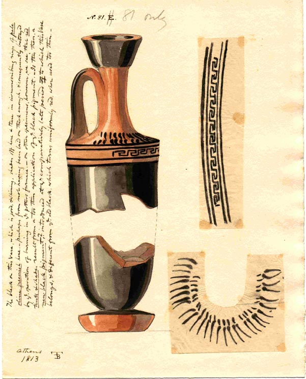 (81) Lekythos, body damaged; Athens, 1813